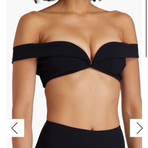 New Zimmermann Black Off-Shoulder Bikini Top - Size 1